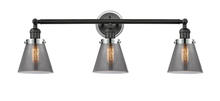 Innovations Lighting 205BK-BPPC-HRPC-G63 - Small Cone 3 Light Mixed Metals Bath Vanity Light Mixed Metals