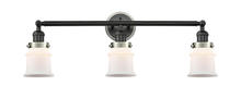 Innovations Lighting 205BK-BPSN-HRSN-G181S - Small Canton 3 Light Mixed Metals Bath Vanity Light Mixed Metals