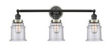 Innovations Lighting 205BK-BPSN-HRSN-G184 - Canton 3 Light Mixed Metals Bath Vanity Light Mixed Metals