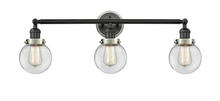 Innovations Lighting 205BK-BPSN-HRSN-G202-6 - Beacon Bath Vanity Light