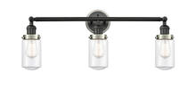 Innovations Lighting 205BK-BPSN-HRSN-G312 - Dover 3 Light Mixed Metals Bath Vanity Light Mixed Metals