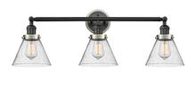 Innovations Lighting 205BK-BPSN-HRSN-G44 - Large Cone 3 Light Mixed Metals Bath Vanity Light Mixed Metals