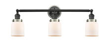 Innovations Lighting 205BK-BPSN-HRSN-G51 - Small Bell 3 Light Mixed Metals Bath Vanity Light Mixed Metals