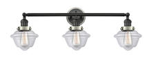 Innovations Lighting 205BK-BPSN-HRSN-G532 - Small Oxford 3 Light Mixed Metals Bath Vanity Light Mixed Metals