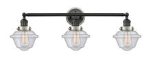 Innovations Lighting 205BK-BPSN-HRSN-G534 - Small Oxford 3 Light Mixed Metals Bath Vanity Light Mixed Metals