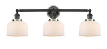 Innovations Lighting 205BK-BPSN-HRSN-G71 - Large Bell 3 Light Mixed Metals Bath Vanity Light Mixed Metals