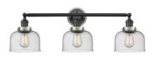 Innovations Lighting 205BK-BPSN-HRSN-G74 - Large Bell 3 Light Mixed Metals Bath Vanity Light Mixed Metals