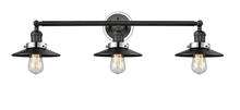 Innovations Lighting 205BP-BKPC-M6-BK - Railroad 3 Light Bath Vanity Light