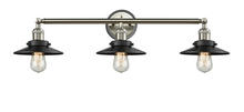 Innovations Lighting 205BP-SNBK-M6-BK - Railroad 3 Light Bath Vanity Light