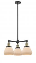 Innovations Lighting 207-BAB-G171 - Fulton - 3 Light - 22 inch - Black Antique Brass - Stem Hung - Chandelier