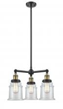 Innovations Lighting 207-BAB-G182 - Canton - 3 Light - 18 inch - Black Antique Brass - Stem Hung - Chandelier