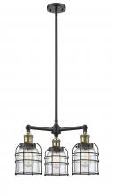 Innovations Lighting 207-BAB-G52-CE - Small Bell Cage 3 Light Chandelier