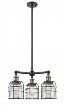 Innovations Lighting 207-BAB-G54-CE - Small Bell Cage 3 Light Chandelier