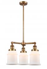 Innovations Lighting 207-BB-G181 - Canton - 3 Light - 18 inch - Brushed Brass - Stem Hung - Chandelier