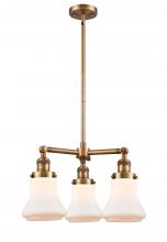 Innovations Lighting 207-BB-G191 - Bellmont - 3 Light - 18 inch - Brushed Brass - Stem Hung - Chandelier