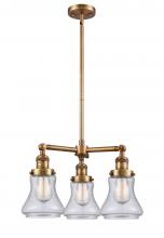 Innovations Lighting 207-BB-G194 - Bellmont - 3 Light - 18 inch - Brushed Brass - Stem Hung - Chandelier