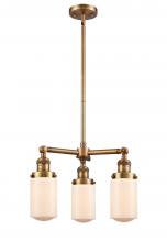 Innovations Lighting 207-BB-G311 - Dover - 3 Light - 17 inch - Brushed Brass - Stem Hung - Chandelier