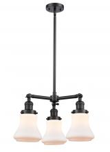 Innovations Lighting 207-BK-G191 - Bellmont - 3 Light - 18 inch - Matte Black - Stem Hung - Chandelier