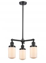 Innovations Lighting 207-BK-G311 - Dover - 3 Light - 17 inch - Matte Black - Stem Hung - Chandelier