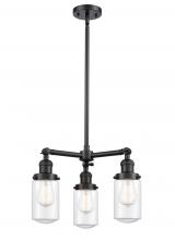 Innovations Lighting 207-BK-G312 - Dover - 3 Light - 17 inch - Matte Black - Stem Hung - Chandelier