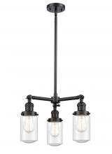 Innovations Lighting 207-BK-G314 - Dover - 3 Light - 17 inch - Matte Black - Stem Hung - Chandelier