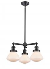 Innovations Lighting 207-BK-G321 - Olean - 3 Light - 19 inch - Matte Black - Stem Hung - Chandelier