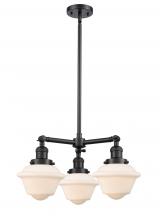 Innovations Lighting 207-BK-G531 - Oxford - 3 Light - 20 inch - Matte Black - Stem Hung - Chandelier