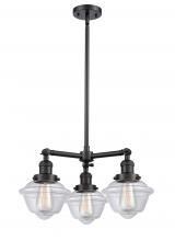 Innovations Lighting 207-BK-G532 - Oxford - 3 Light - 20 inch - Matte Black - Stem Hung - Chandelier