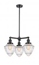 Innovations Lighting 207-BK-G664-7 - Bullet - 3 Light - 20 inch - Matte Black - Stem Hung - Chandelier