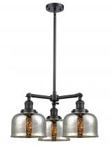 Innovations Lighting 207-BK-G78 - Bell - 3 Light - 22 inch - Matte Black - Stem Hung - Chandelier