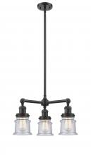 Innovations Lighting 207-OB-G184S - Canton - 3 Light - 18 inch - Oil Rubbed Bronze - Stem Hung - Chandelier