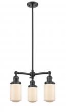 Innovations Lighting 207-OB-G311 - Dover - 3 Light - 17 inch - Oil Rubbed Bronze - Stem Hung - Chandelier