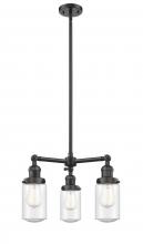 Innovations Lighting 207-OB-G314 - Dover - 3 Light - 17 inch - Oil Rubbed Bronze - Stem Hung - Chandelier