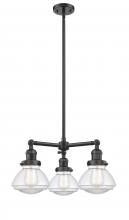 Innovations Lighting 207-OB-G322 - Olean - 3 Light - 19 inch - Oil Rubbed Bronze - Stem Hung - Chandelier