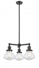 Innovations Lighting 207-OB-G324 - Olean - 3 Light - 19 inch - Oil Rubbed Bronze - Stem Hung - Chandelier