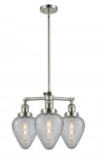 Innovations Lighting 207-PN-G165 - Geneseo - 3 Light - 26 inch - Polished Nickel - Stem Hung - Chandelier