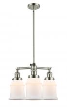 Innovations Lighting 207-PN-G181 - Canton - 3 Light - 18 inch - Polished Nickel - Stem Hung - Chandelier