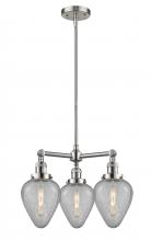 Innovations Lighting 207-SN-G165 - Geneseo - 3 Light - 26 inch - Brushed Satin Nickel - Stem Hung - Chandelier