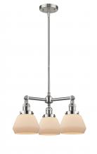 Innovations Lighting 207-SN-G171 - Fulton - 3 Light - 22 inch - Brushed Satin Nickel - Stem Hung - Chandelier