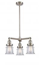 Innovations Lighting 207-SN-G182S - Canton - 3 Light - 18 inch - Brushed Satin Nickel - Stem Hung - Chandelier