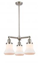 Innovations Lighting 207-SN-G191 - Bellmont - 3 Light - 18 inch - Brushed Satin Nickel - Stem Hung - Chandelier