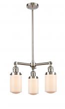 Innovations Lighting 207-SN-G311 - Dover - 3 Light - 17 inch - Brushed Satin Nickel - Stem Hung - Chandelier