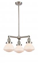 Innovations Lighting 207-SN-G321 - Olean - 3 Light - 19 inch - Brushed Satin Nickel - Stem Hung - Chandelier