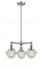 Innovations Lighting 207-SN-G534 - Oxford - 3 Light - 20 inch - Brushed Satin Nickel - Stem Hung - Chandelier