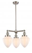 Innovations Lighting 207-SN-G661-7 - Bullet - 3 Light - 20 inch - Brushed Satin Nickel - Stem Hung - Chandelier