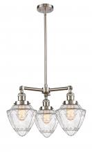 Innovations Lighting 207-SN-G664-7 - Bullet - 3 Light - 20 inch - Brushed Satin Nickel - Stem Hung - Chandelier