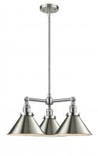 Innovations Lighting 207-SN-M10 - Briarcliff - 3 Light - 24 inch - Brushed Satin Nickel - Stem Hung - Chandelier