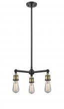 Innovations Lighting 207NH-BAB - Bare Bulb 3 Light Chandelier