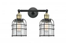 Innovations Lighting 208-BAB-G54-CE - Small Bell Cage 2 Light Bath Vanity Light