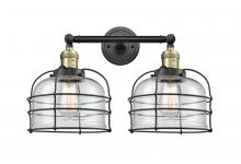 Innovations Lighting 208-BAB-G72-CE - Large Bell Cage 2 Light Bath Vanity Light